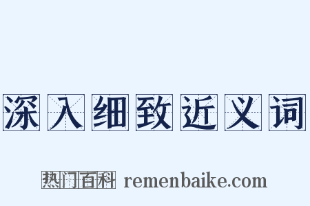 深入细致近义词是什么意思的图片